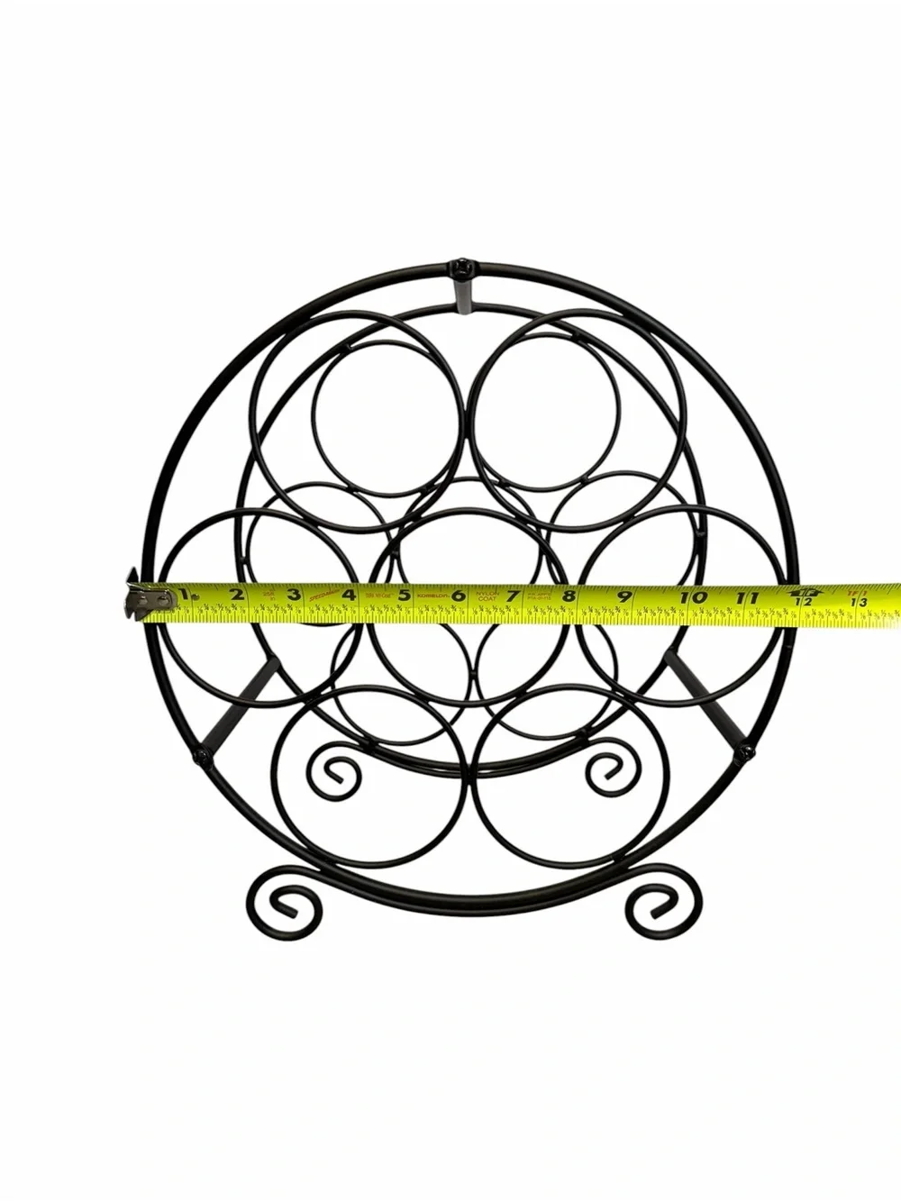 Black Metal Circular 7 Bottle Wine Rack